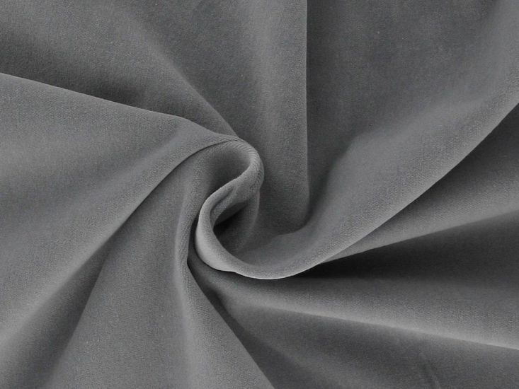 Lightweight Cotton Velvet 200 gsm, Silver