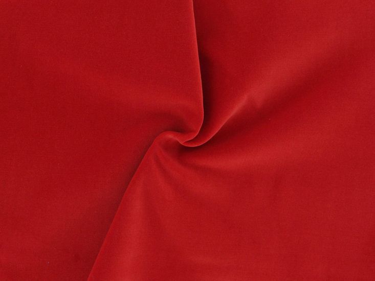 Lightweight Cotton Velvet 200  gsm, Red