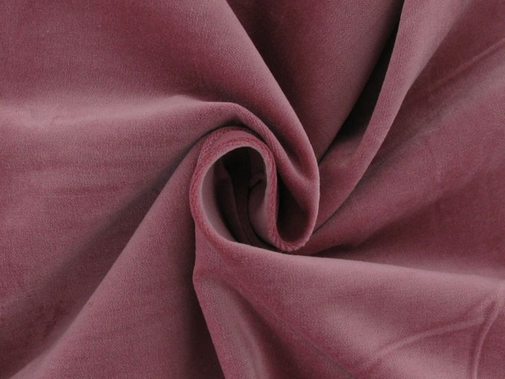 Lightweight Cotton Velvet 200 gsm, Dusty Pink