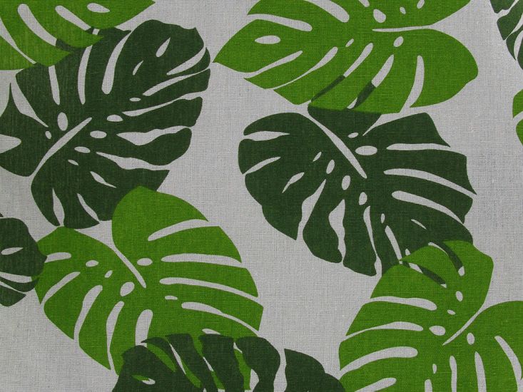 Lightweight Linen Look Canvas, Palm Leaf