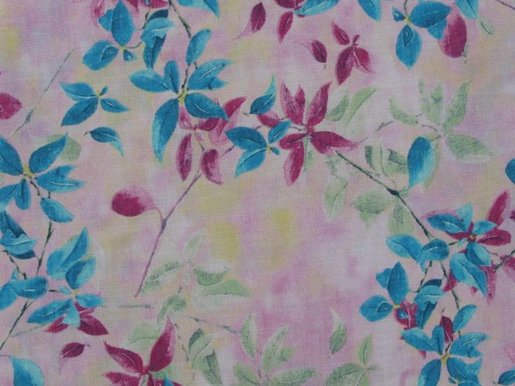 Lily Luminary Cotton Rayon Print, Pink