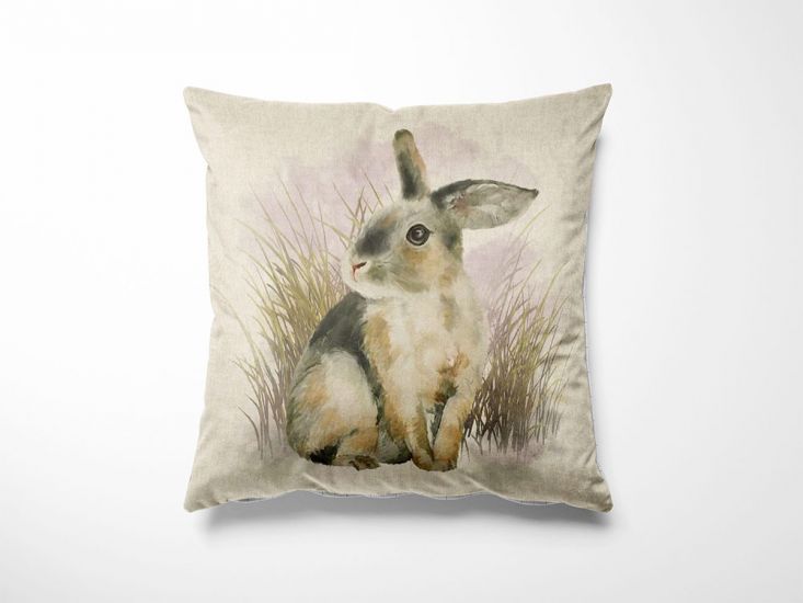 Linen Look Panama Panels, Rabbit