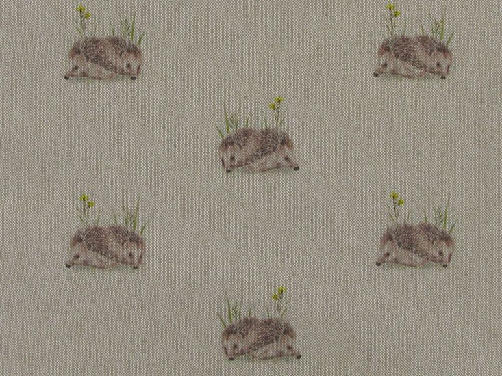 Linen Look Printed Panama, Hedgehogs