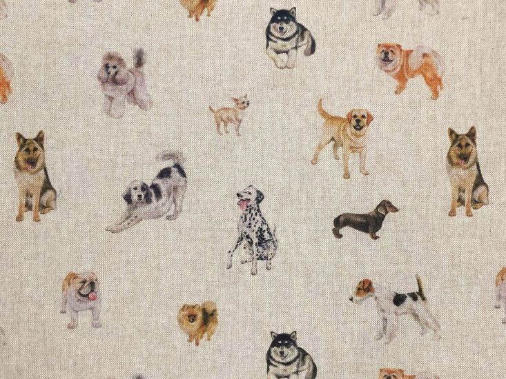 Linen Look Printed Panama, Show Dogs