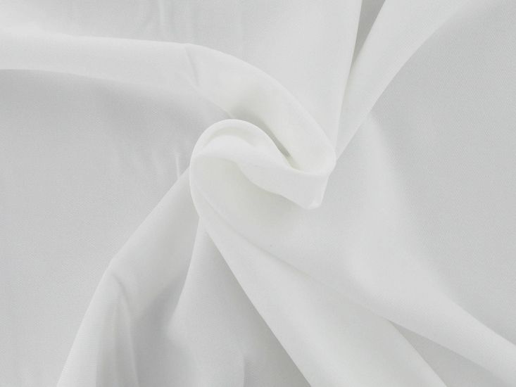 Lorelle Polyester Twill Gaberdine, White