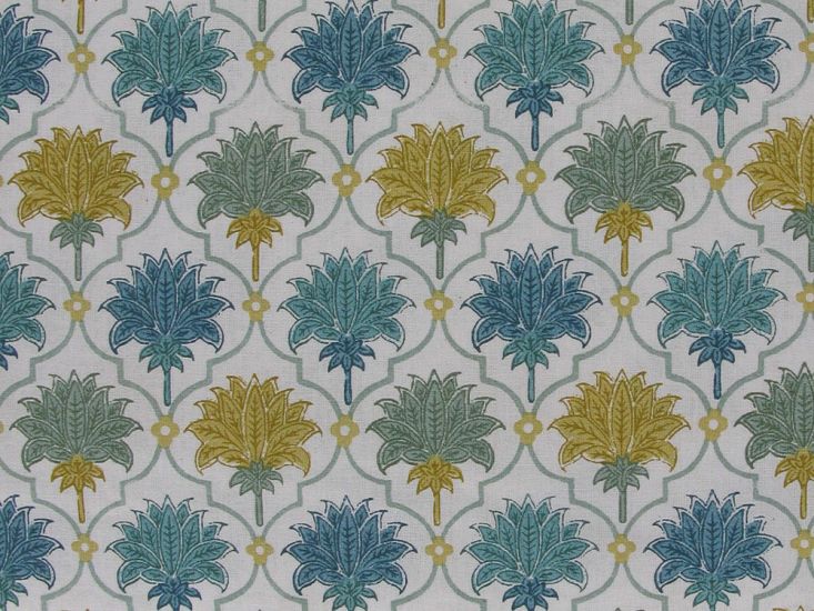 Lotus Vines Cotton Print