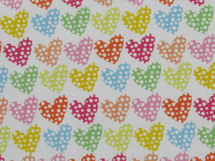 Love Heart Spots Cotton Print