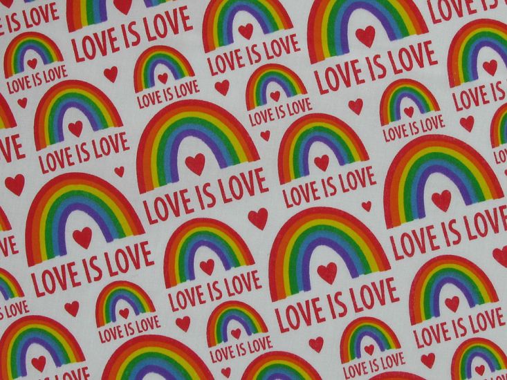 Love Is Love Polycotton Print