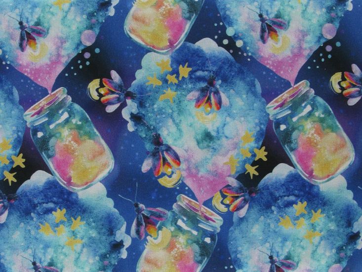 Magic Fireflies Cotton Print