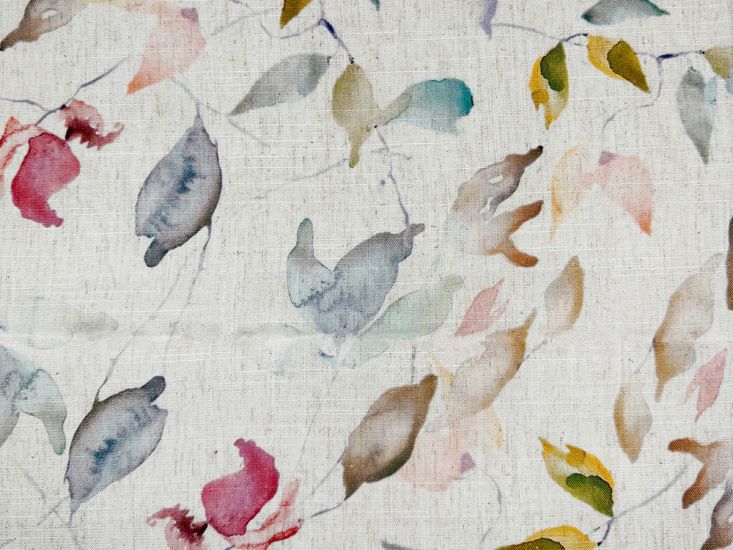 Maison Fleur Printed Linen Blend, White