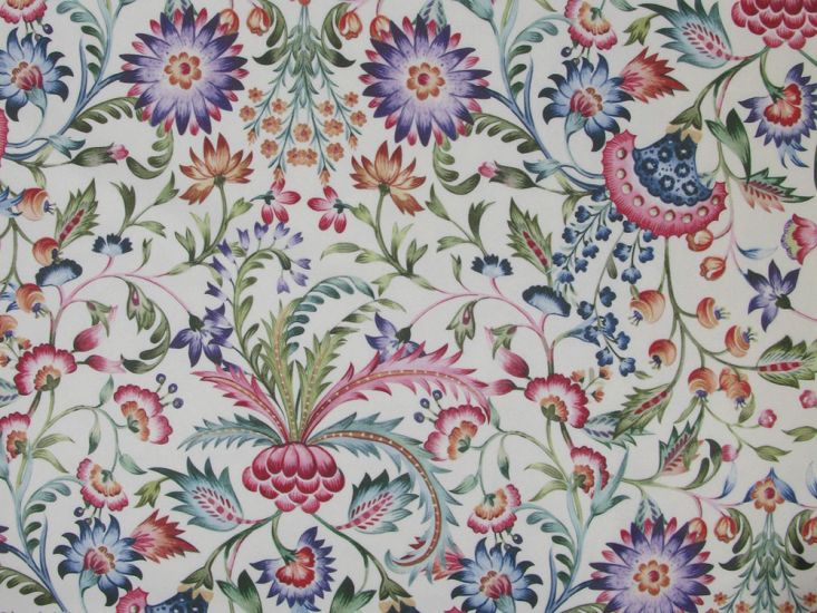 Marlowe Printed Velvet, Ivory