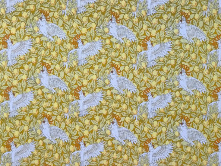 Maurice Pillard Verneuil Cockatoos Cotton Percale Print