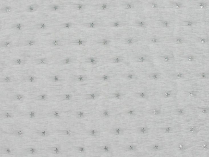 Metallic Star Plush Fur, White