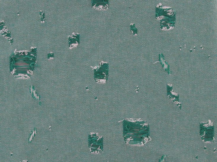 Metro Ripped 8oz Denim, Green