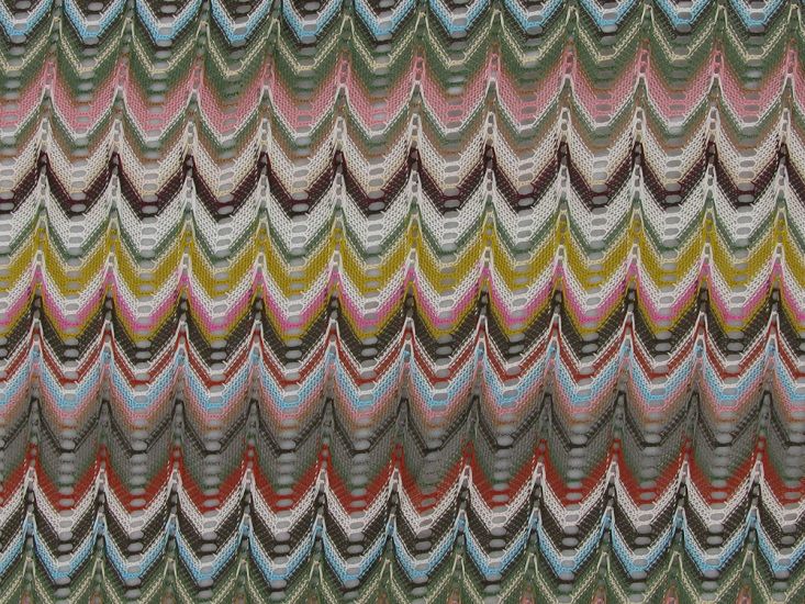 Milano Chevron Fade Lace, Ember Peacock