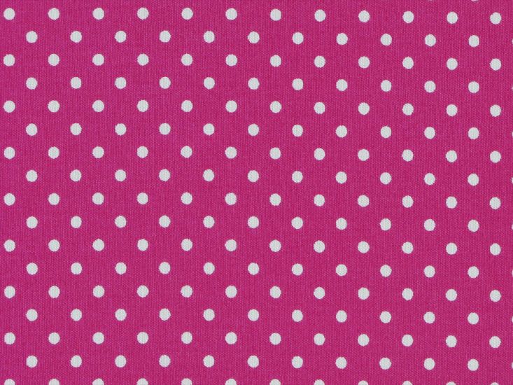 Mini Dots Cotton Poplin Print, Cerise