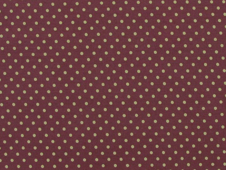 Mini Dots Cotton Poplin Print, Deep Rose