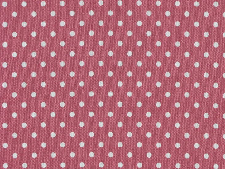 Mini Dots Cotton Poplin Print, Dusky Pink