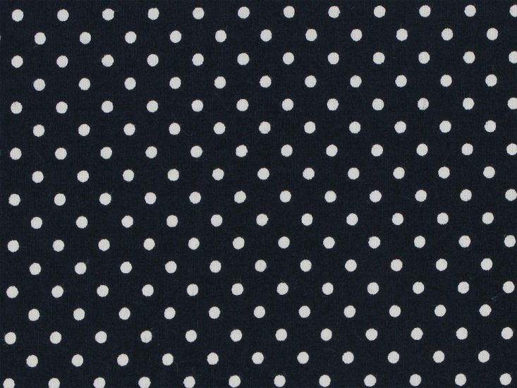 Mini Dots Cotton Poplin Print, Navy