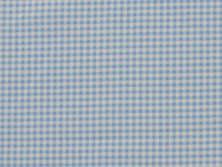 Mini Gingham Cotton Poplin Print, Sky