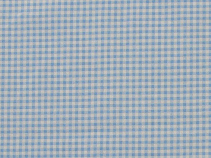 Mini Gingham Cotton Poplin Print, Sky