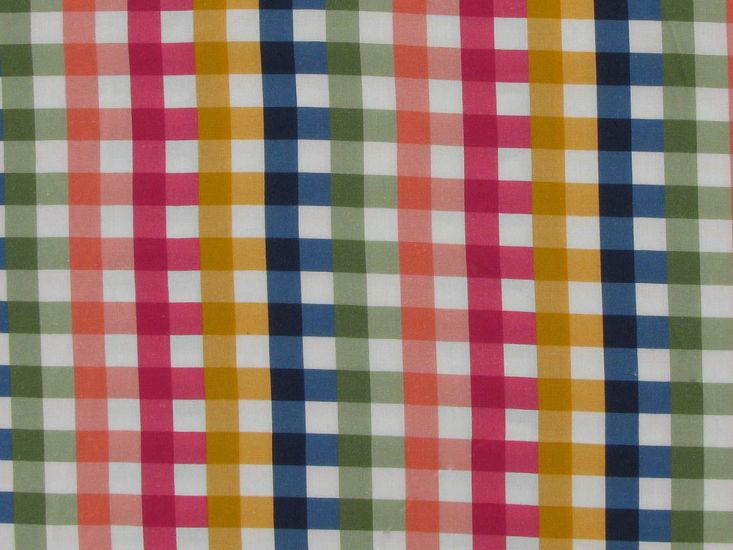 Mini Gingham Viscose Print, Multi