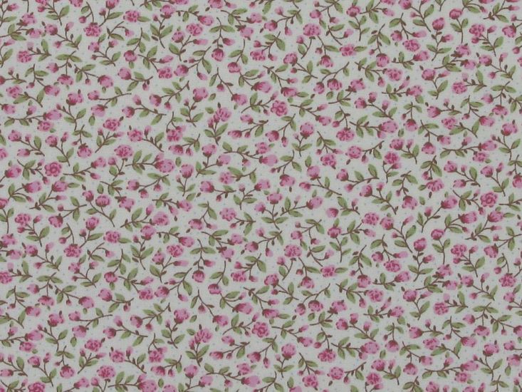 Mini Rose Meadow Cotton Poplin Print, Pink