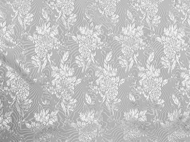 Moire Bouquet Jacquard, Ivory