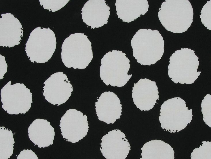 Monster Spot Viscose Print, Black