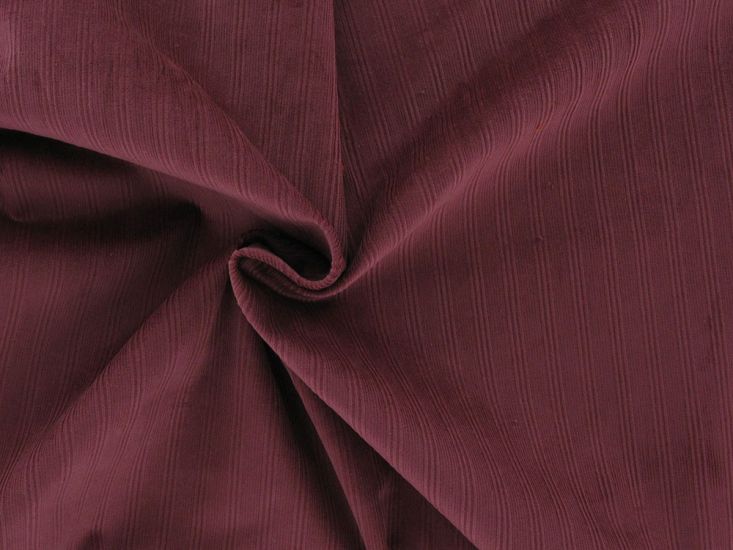 Multi Stripe Stretch Cotton Corduroy, Wine