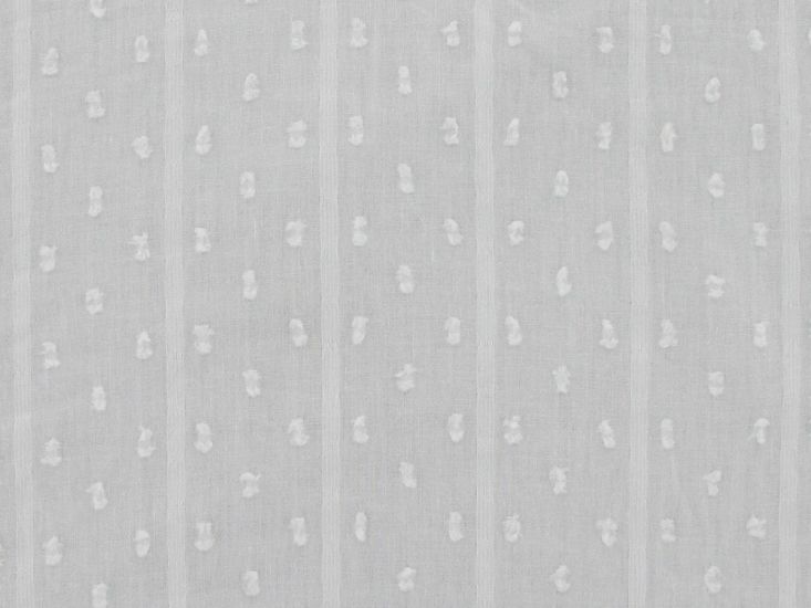 Nina Cotton Dobby Jacquard, White