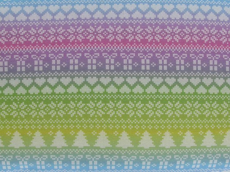Nordic Christmas Stitch Cotton Jersey