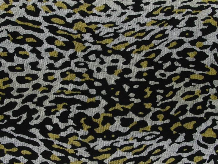Ombre Leopard Printed Ponte Roma, Mustard