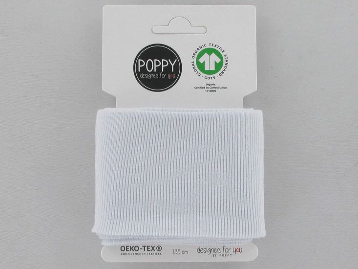 Organic Cotton Cuffing 1.35m Packs, Plain, White