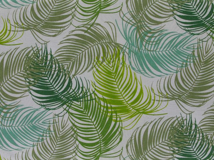 Palm Breeze Cotton Print, Green