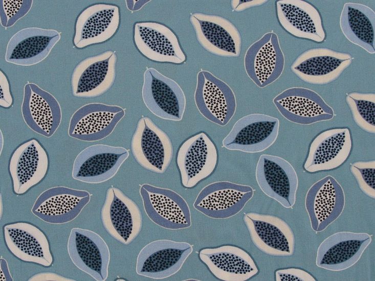Papaya Viscose Print, Blue