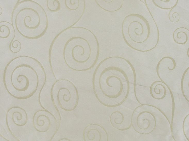 Party Swirl Jacquard Silk, Cream