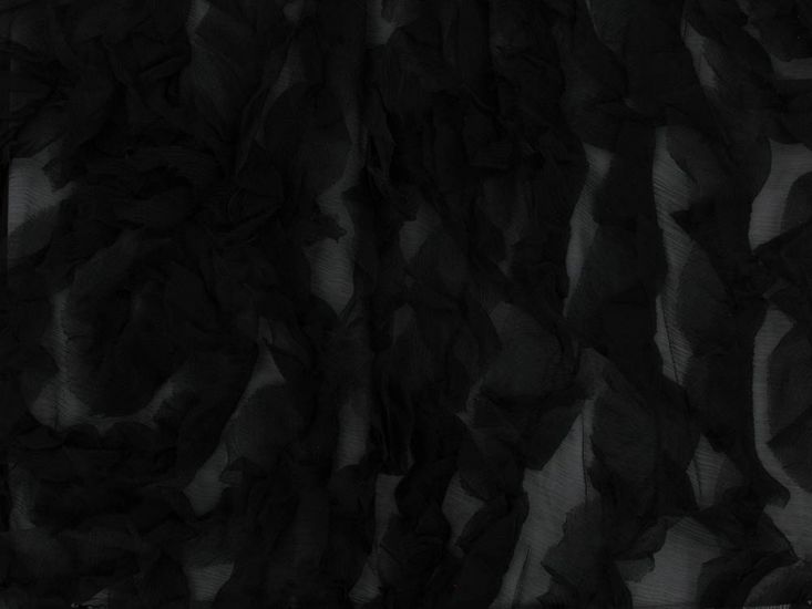Patchwork Silk Rose, Black