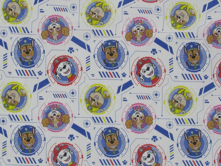 Paw Patrol Faces Cotton Print