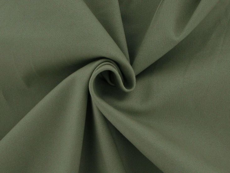 Peached Chino Stretch Cotton Twill, Fern