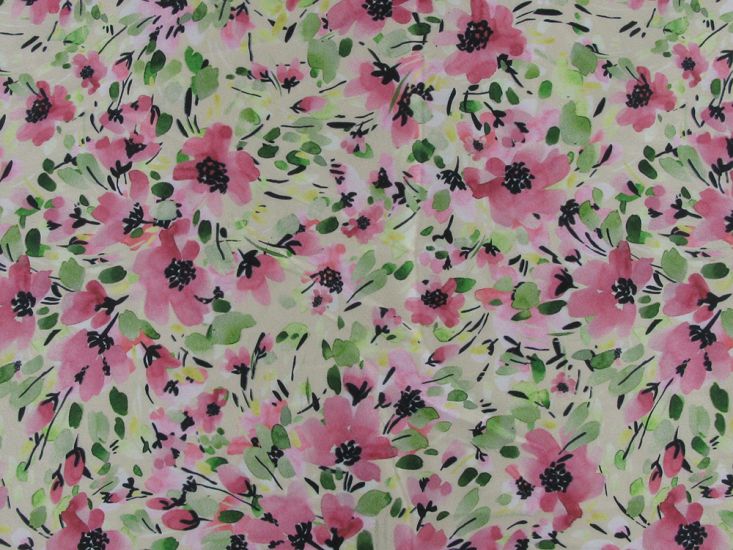 Petal Fusion Faux Silk Charmeuse, Pink