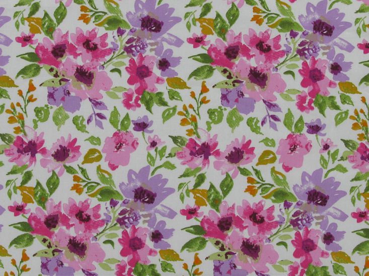 Petal Patch Cotton Poplin, Pastel Pink