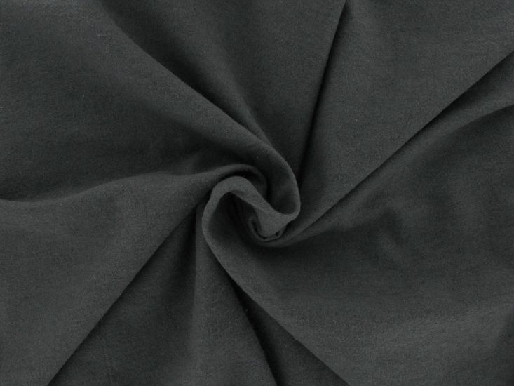 Plain Brushed Cotton Winceyette, Dark Grey