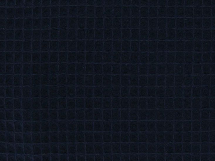 Plain Cotton Waffle, Navy
