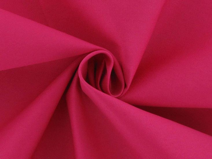 Plain Dye Cotton Drill, Cerise