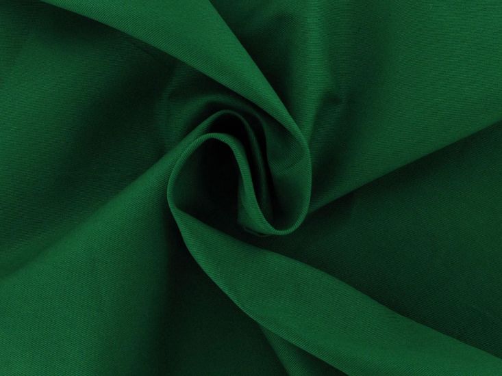 Plain Dye Cotton Drill, Emerald
