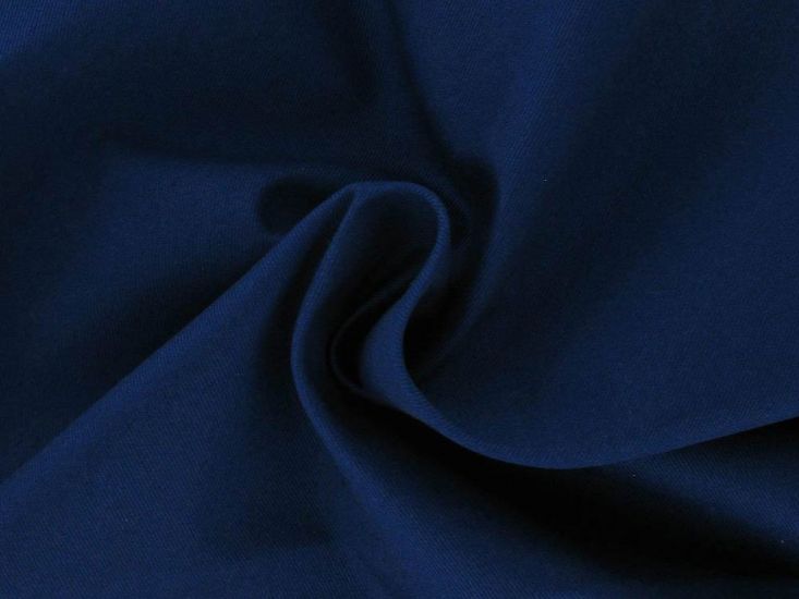 Plain Dye Cotton Drill, French Navy