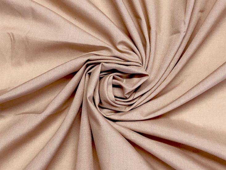 Plain Dye Polycotton, Beige