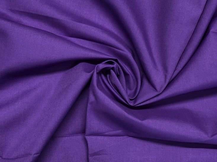 Plain Dye Polycotton, Cadbury Purple