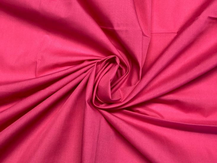 Plain Dye Polycotton, Cerise